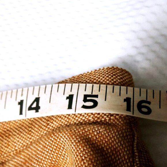 Doncaster Women's 12 Pants Linen Blend Gold High-Waisted Straight Leg Trousers - Picture 8 of 11